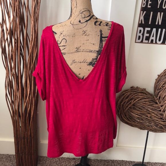 Banana Republic Fuchsia V Back Top - Picture 4 of 6